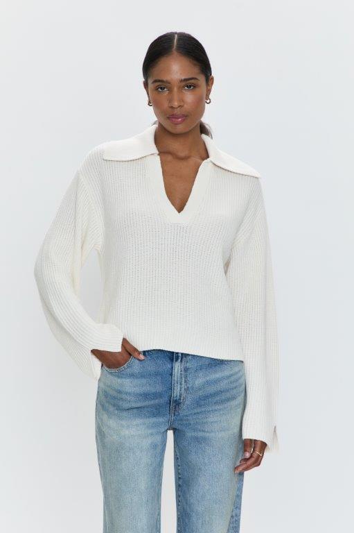 PISTOLA | DARCY BIG COLLAR SWEATER | SHELL