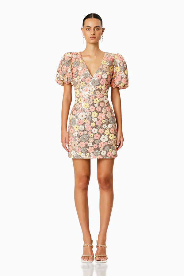 ELLIATT Garden Floral Mini Dress, Multi ELLIATT Garden Floral Mini Dress, Multi