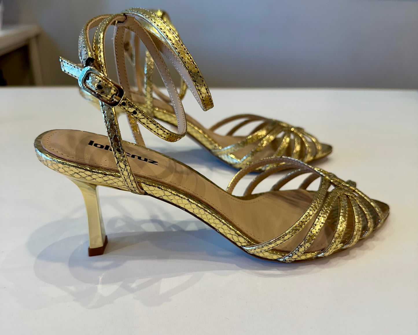 LOLA CRUZ | NINA HEEL SANDAL 65 | GOLD