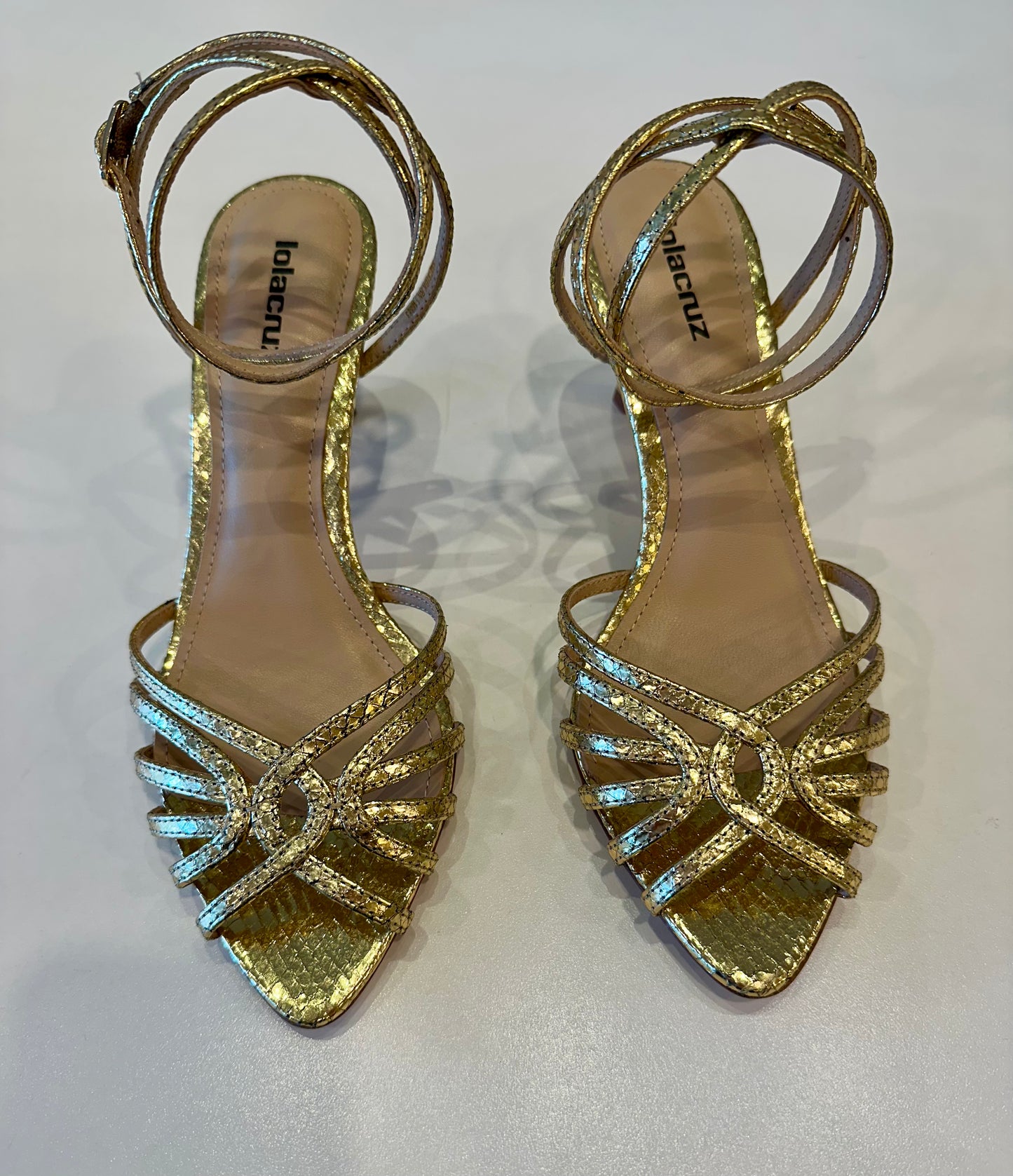 LOLA CRUZ | NINA HEEL SANDAL 65 | GOLD