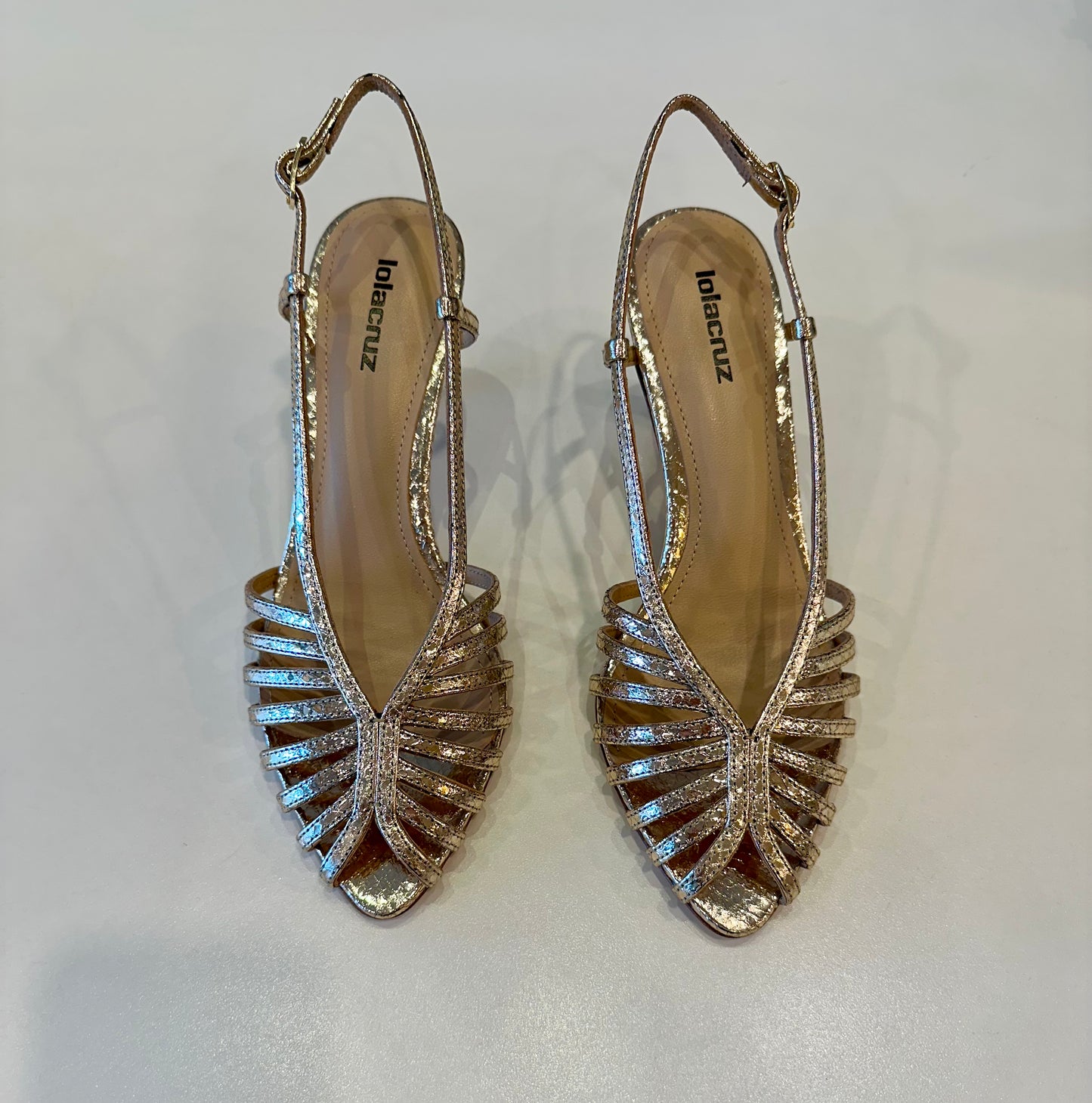 LOLA CRUZ | DIANA HEEL SANDAL | PLATINE