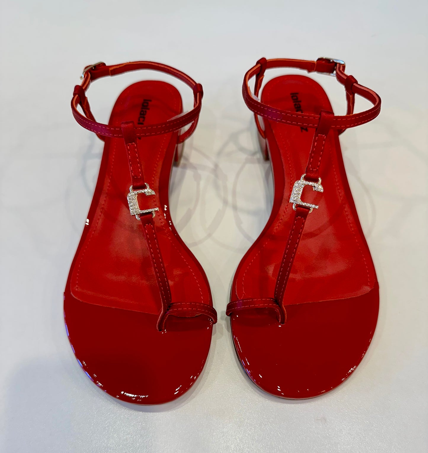 LOLA CRUZ | JUNE FLAT SANDAL | RED