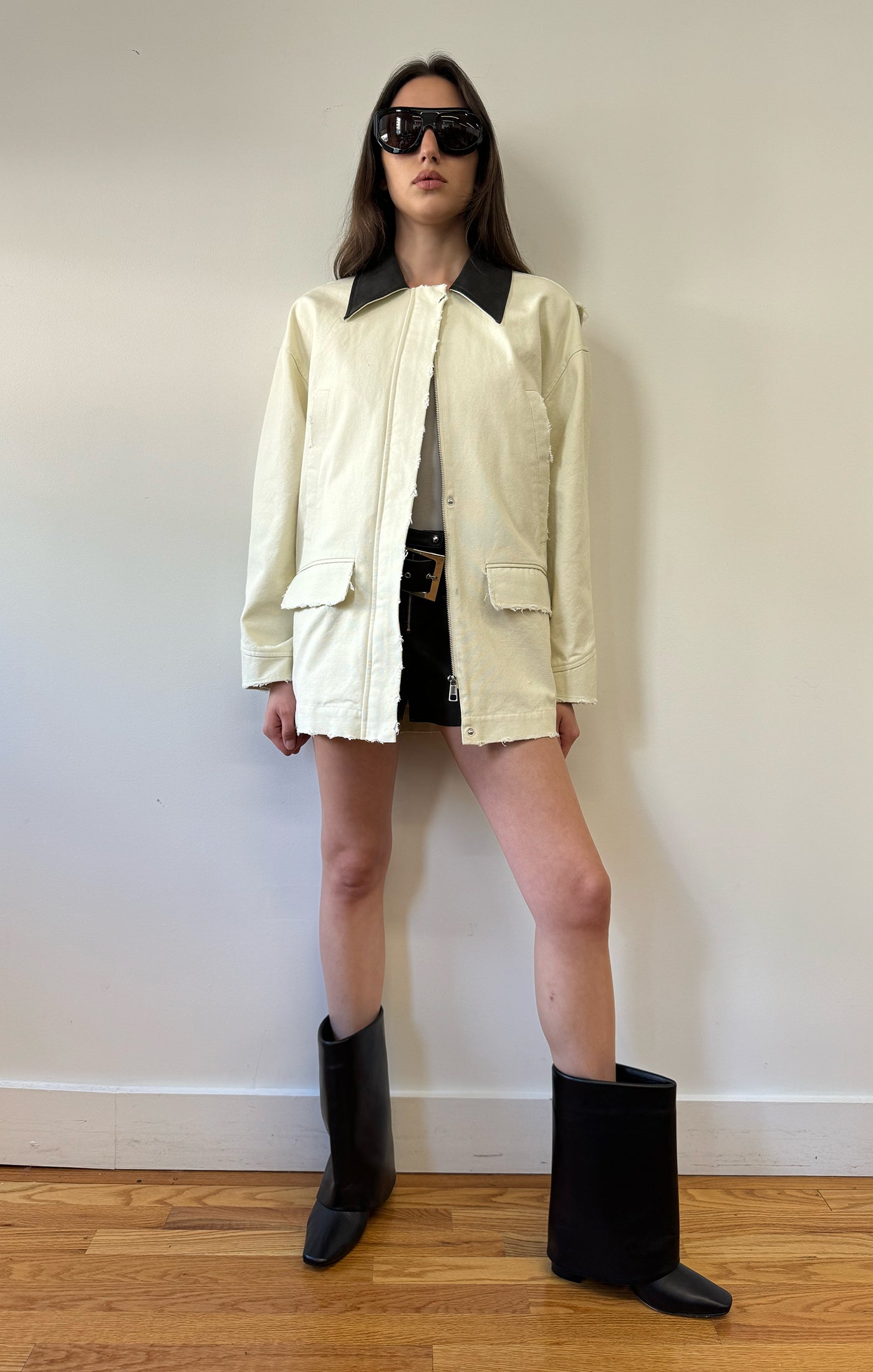 APPARIS/Clive Canvas Workwear Jacket/Antique White