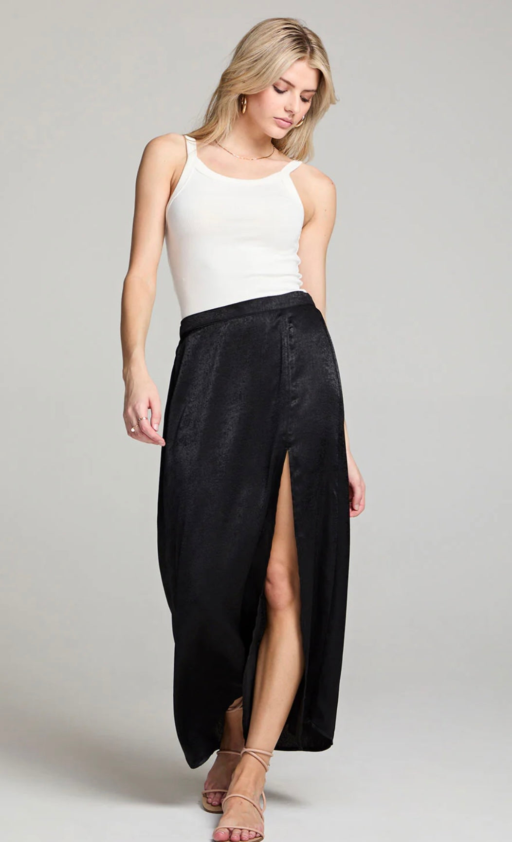 SALTWATER LUXE | MIDI SKIRT | BLACK