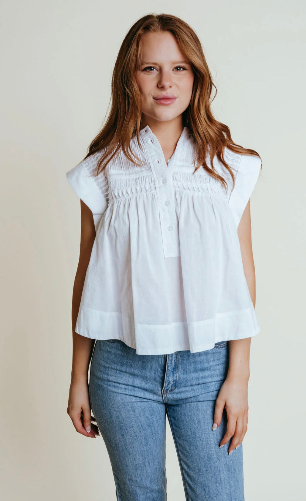 LAROQUE | BECCA BLOUSE | WHITE