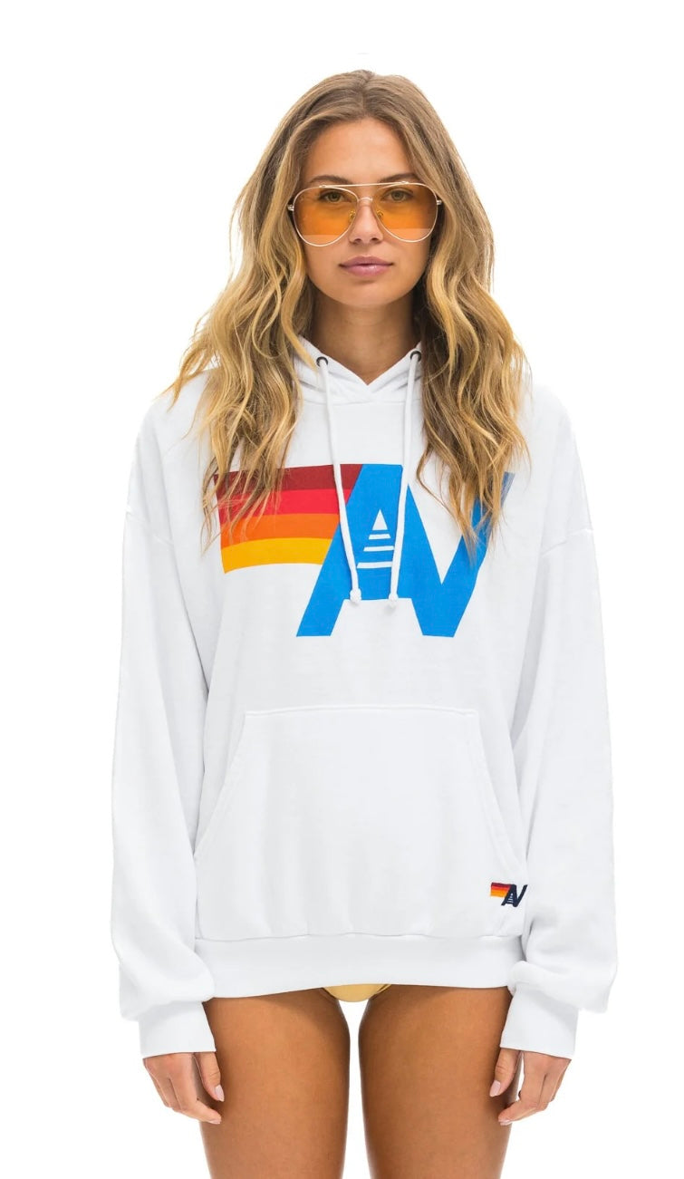AVIATOR NATION | LOGO PULLOVER HOODIE | WHITE