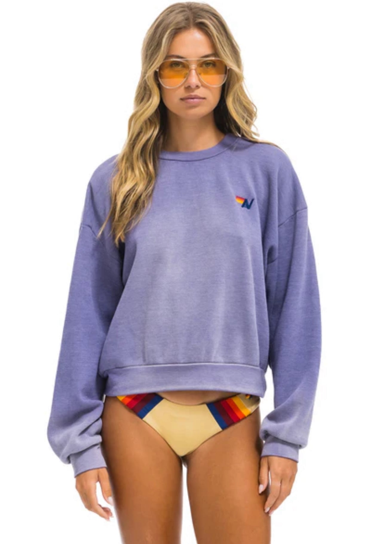 AVIATOR NATION | ESSENTIAL CREW | FADED GRAPE