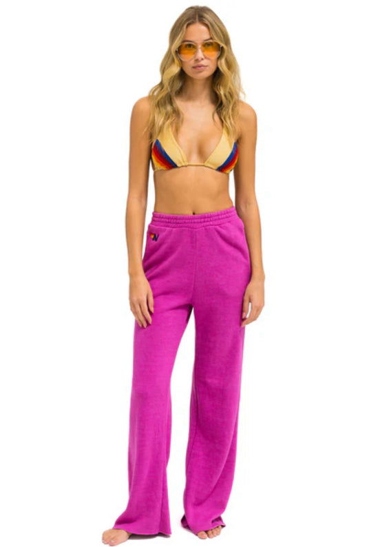 AVIATOR NATION | WIDE LEG SWEATPANTS | MAGENTA