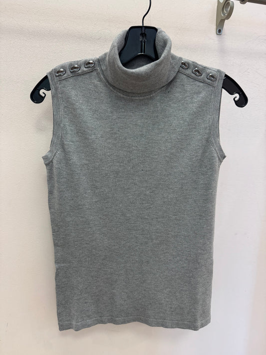 ESQUALO | BASIC KNIT SLEEVELESS SWEATER | GREY MELANGE