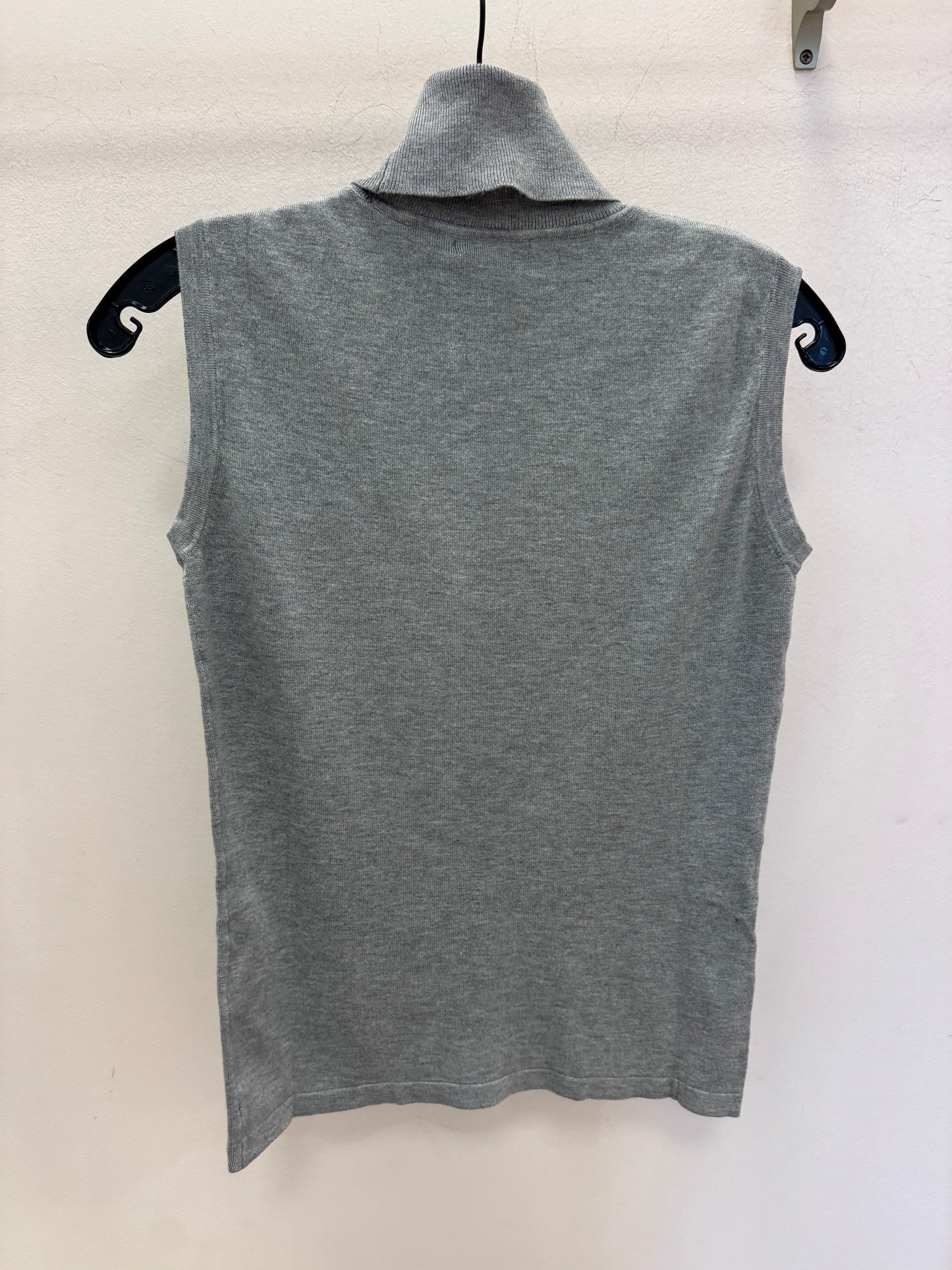 ESQUALO | BASIC KNIT SLEEVELESS SWEATER | GREY MELANGE