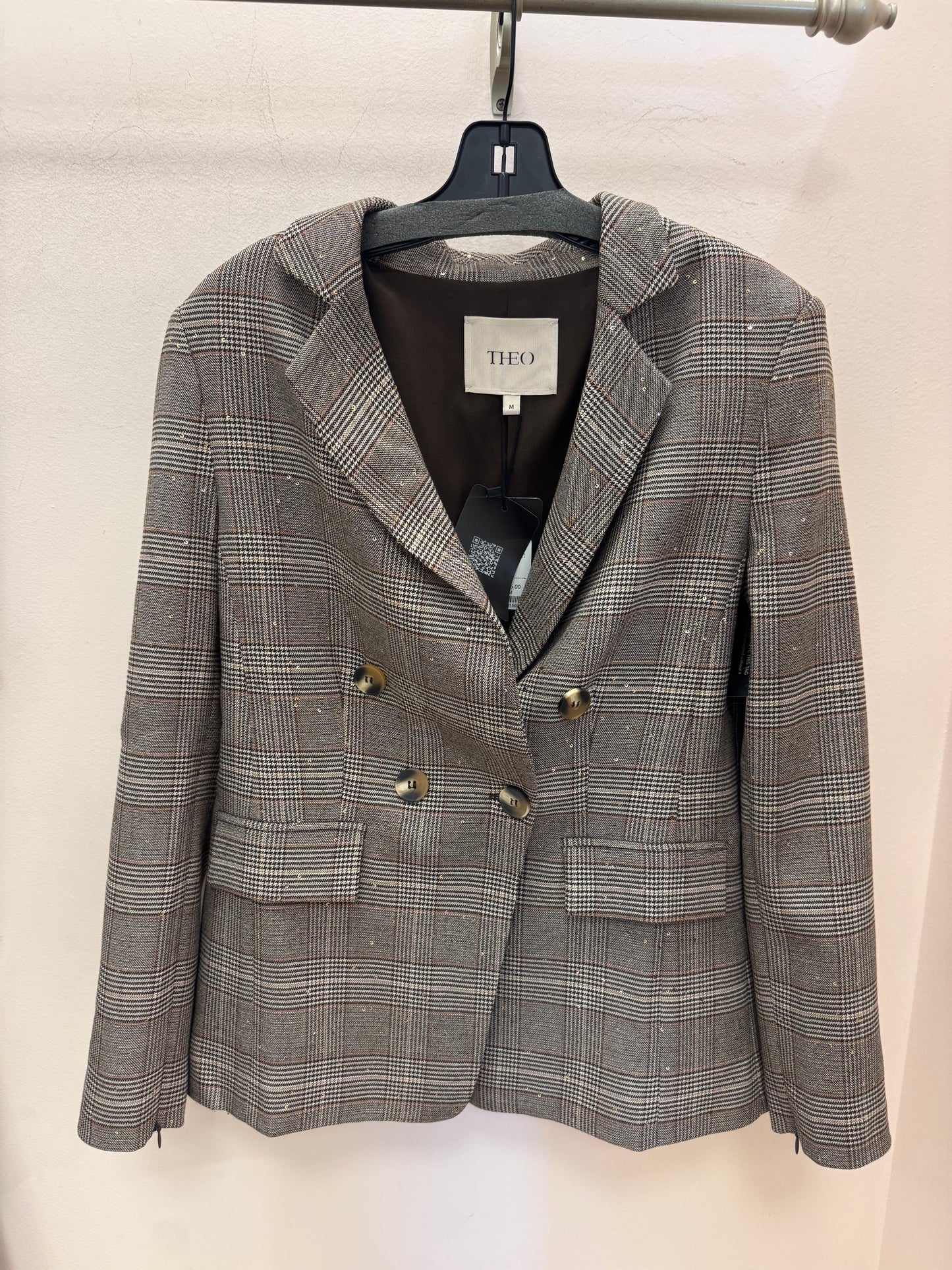 THEO | EUDORA SPLIT SLV SEQUINED POW JACKET | KOFFEE BEAN