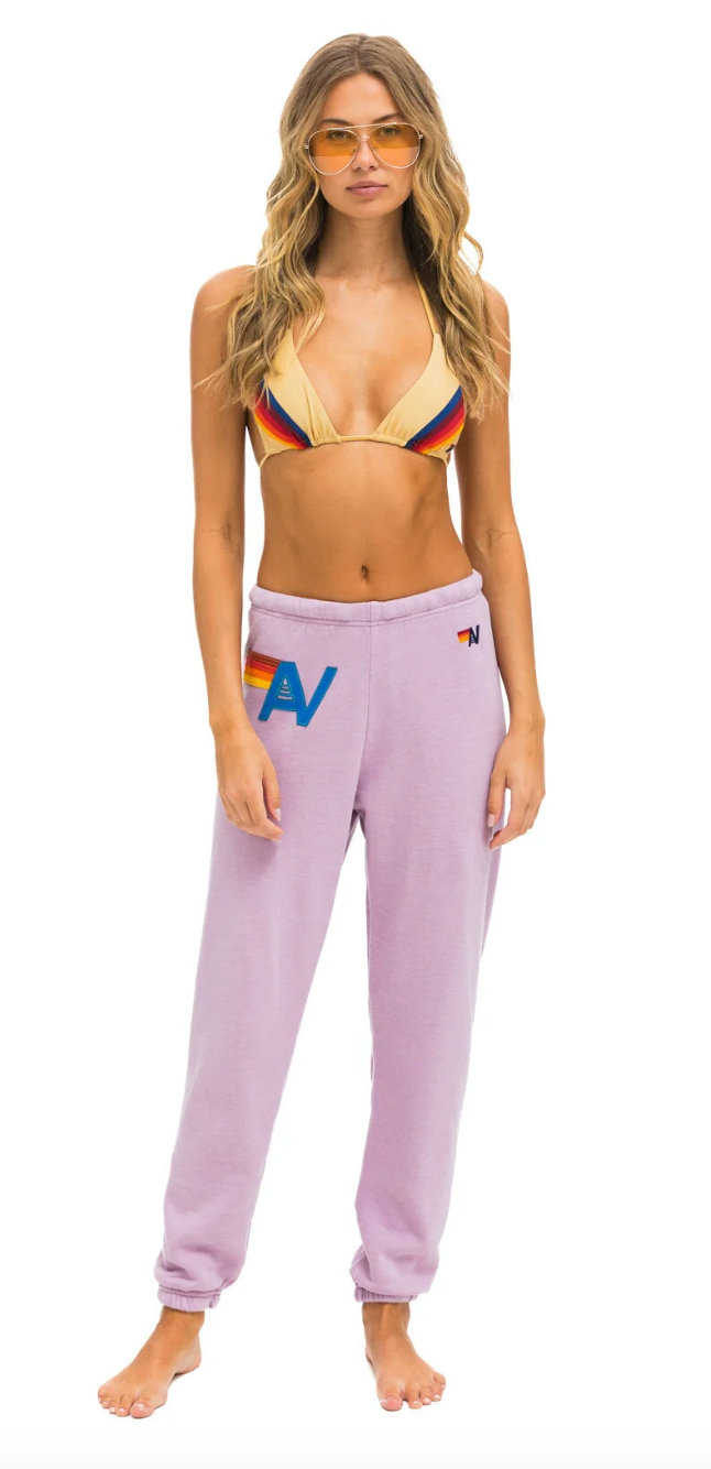 Aviator Nation/ Logo Stitch Womens Sweatpants/ Mauve