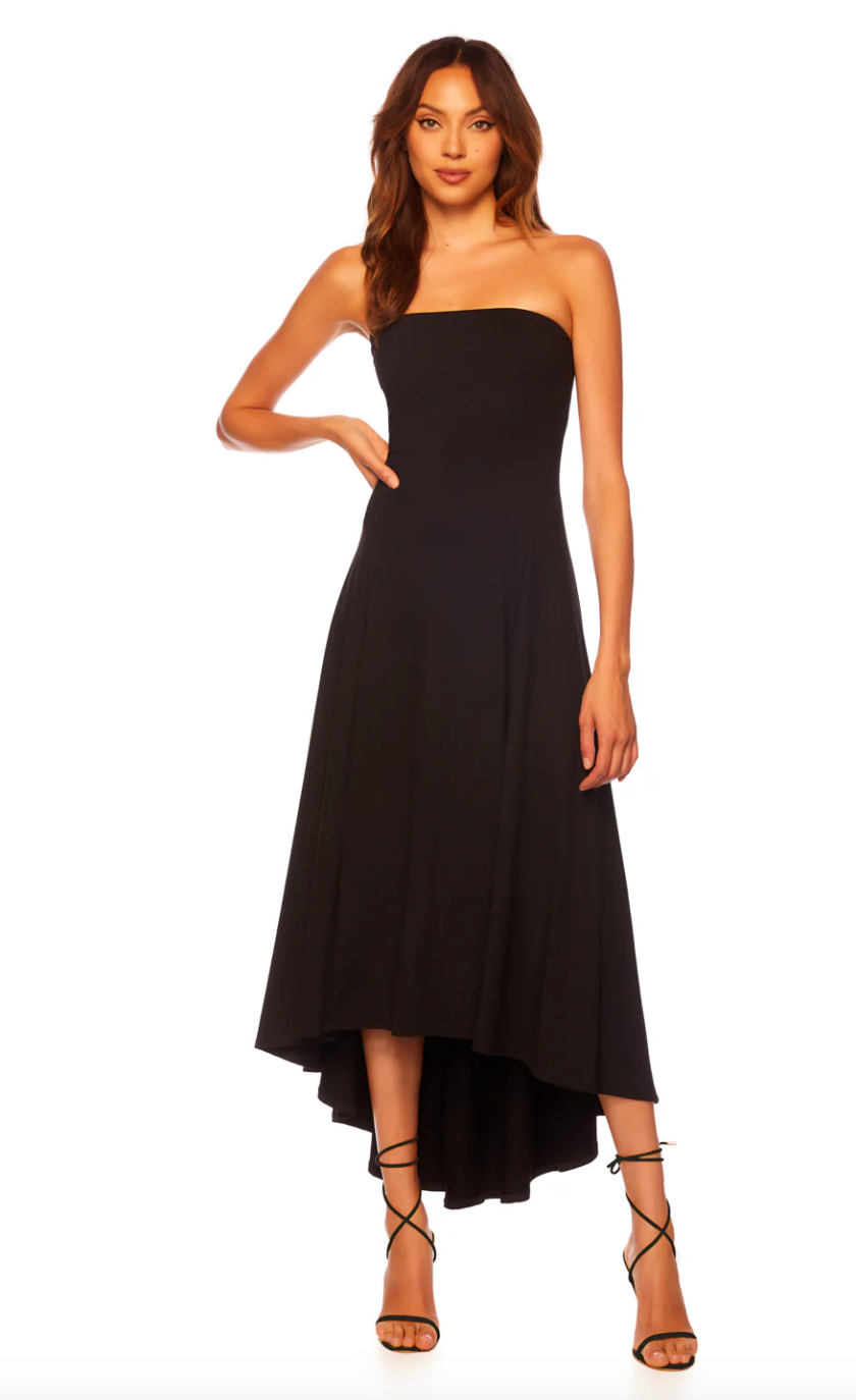 Susana Monaco/ Strapless High Low Dress 30-40'/ Black S Susana Monaco/ Strapless High Low Dress 30-40'/ Black S