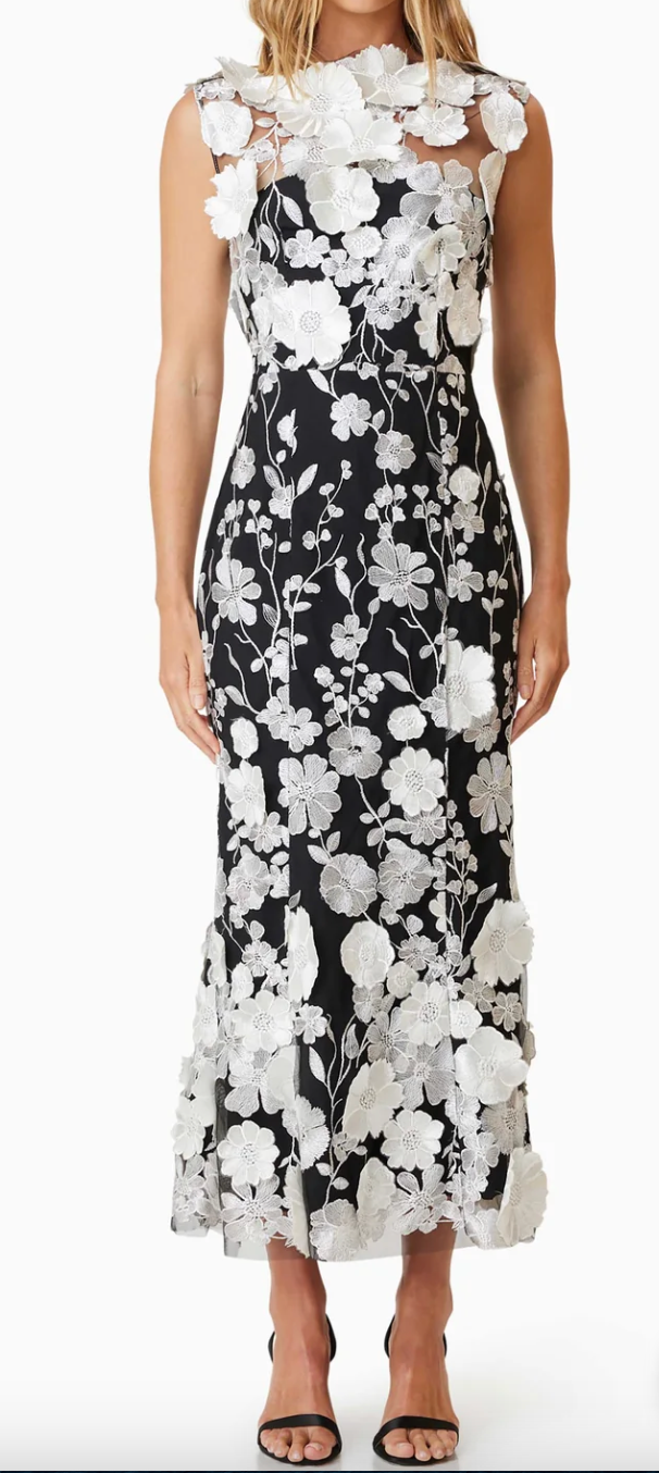 Selene Cocktail Midi Dress Black - S Selene Cocktail Midi Dress Black - S