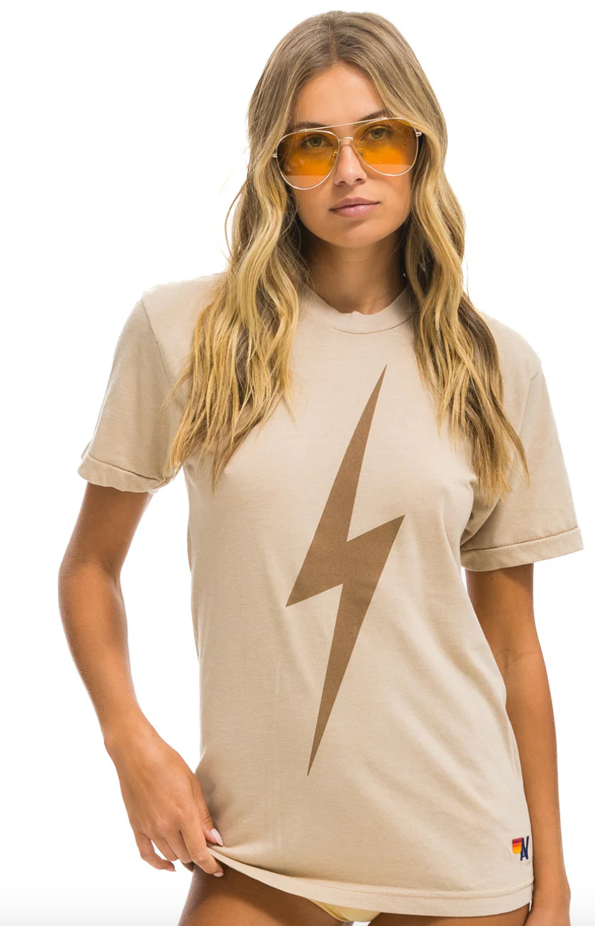 Aviator Nation/ Bolt Tee Shirt/ Sand