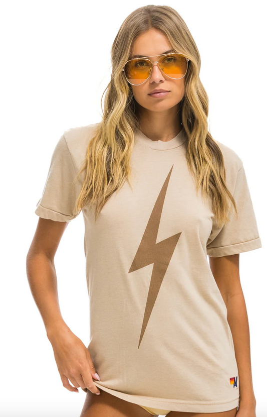Aviator Nation/ Bolt Tee Shirt/ Sand