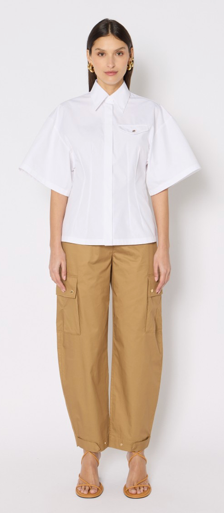 BERENICE | SLIM FIT POPLIN SHIRT | WHITE
