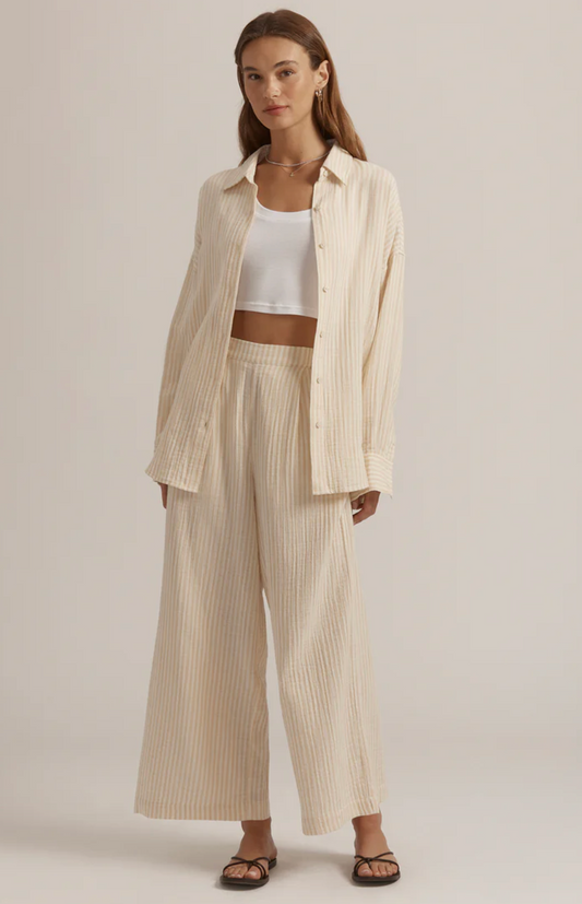 FAVORITE DAUGHTER | EX BOYFRIEND SHIRT | SAND STRIPE