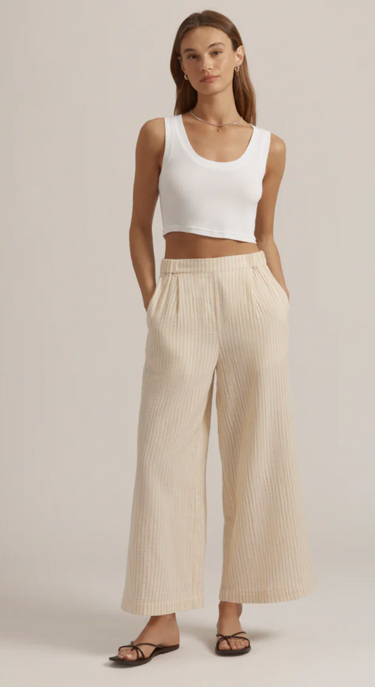 FAVORITE DAUGHTER | THE BEACH WALK PANT | SAND STRIPE