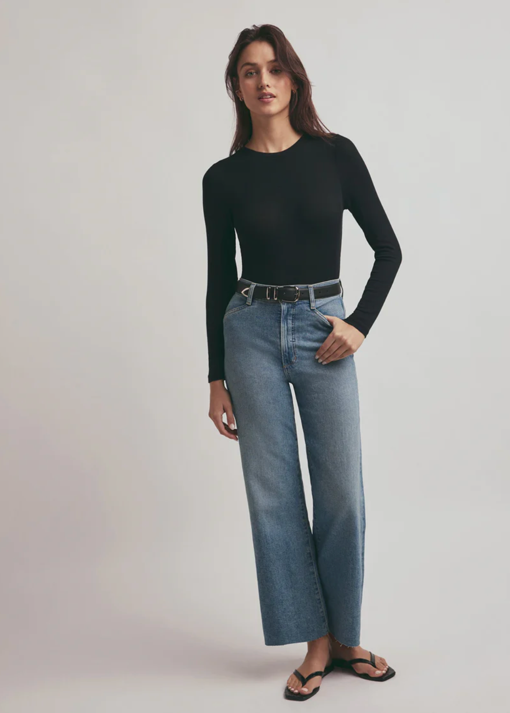 FAVORITE DAUGHTER | THE MISCHA SUPER HIGH RISE WIDE LEG ANKLE | MONTEREY