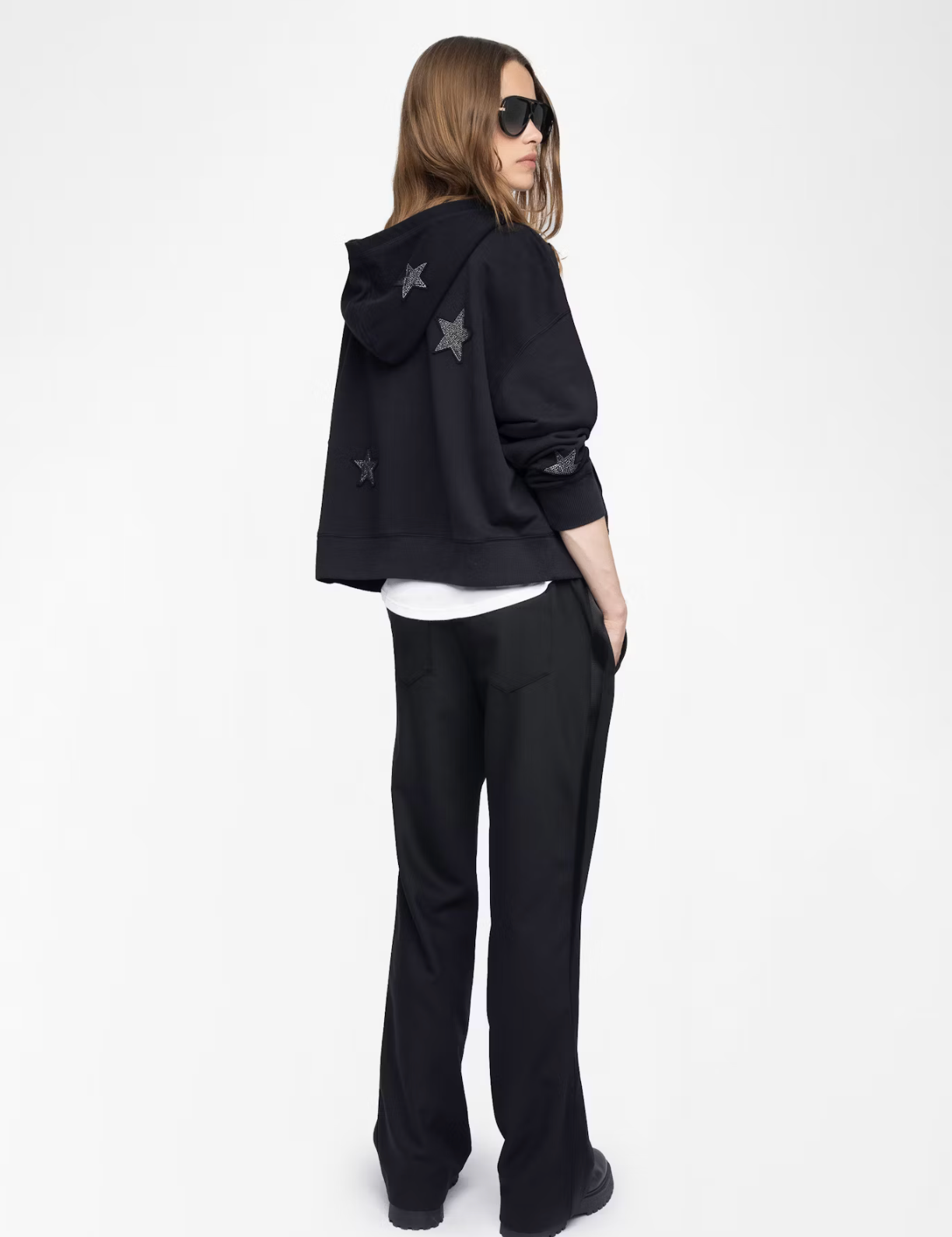 ZADIG AND VOLTAIRE | MIA DIAMANTE SWEATSHIRT | BLACK
