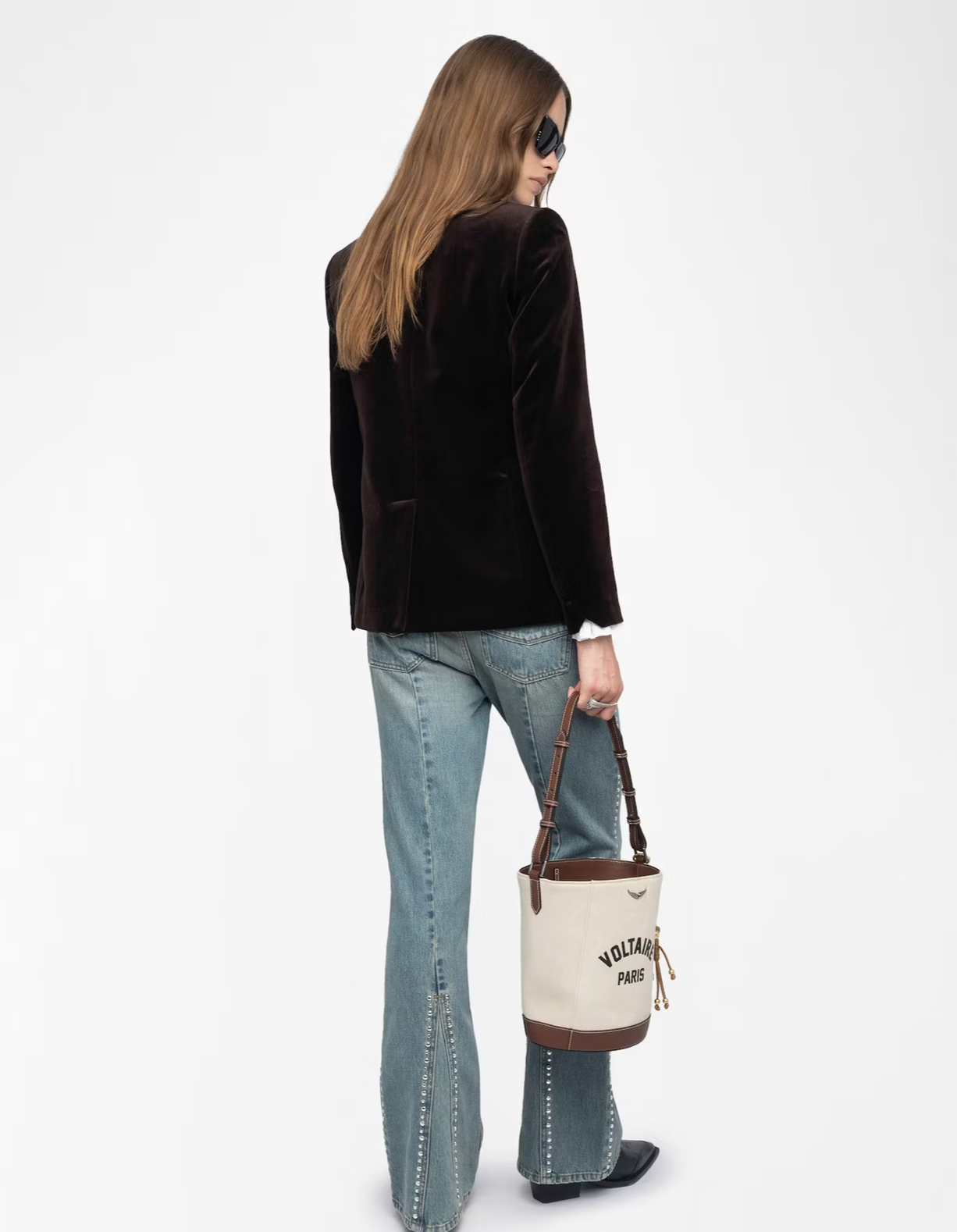 ZADIG AND VOLTAIRE | VAVY VELVET BLAZER | DARK CHOCOLATE