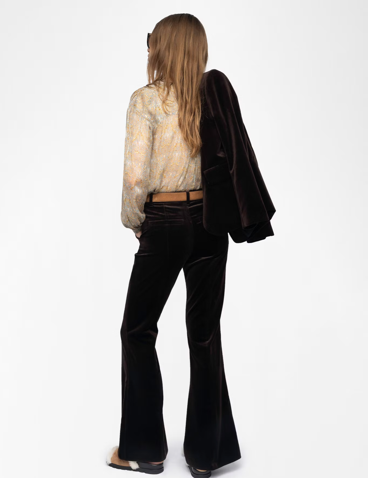 ZADIG AND VOLTAIRE | PREVY VELVET PANT | DARK CHOCOLATE