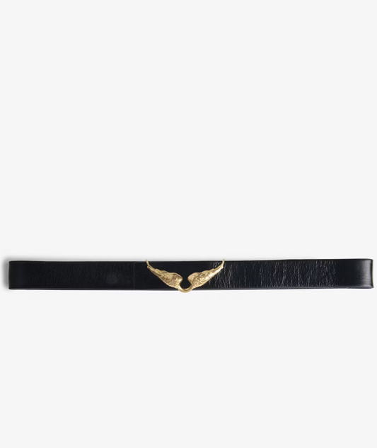 ZADIG AND VOLTAIRE | ROCK REVERSIBLE VINTAGE BELT | NOIR