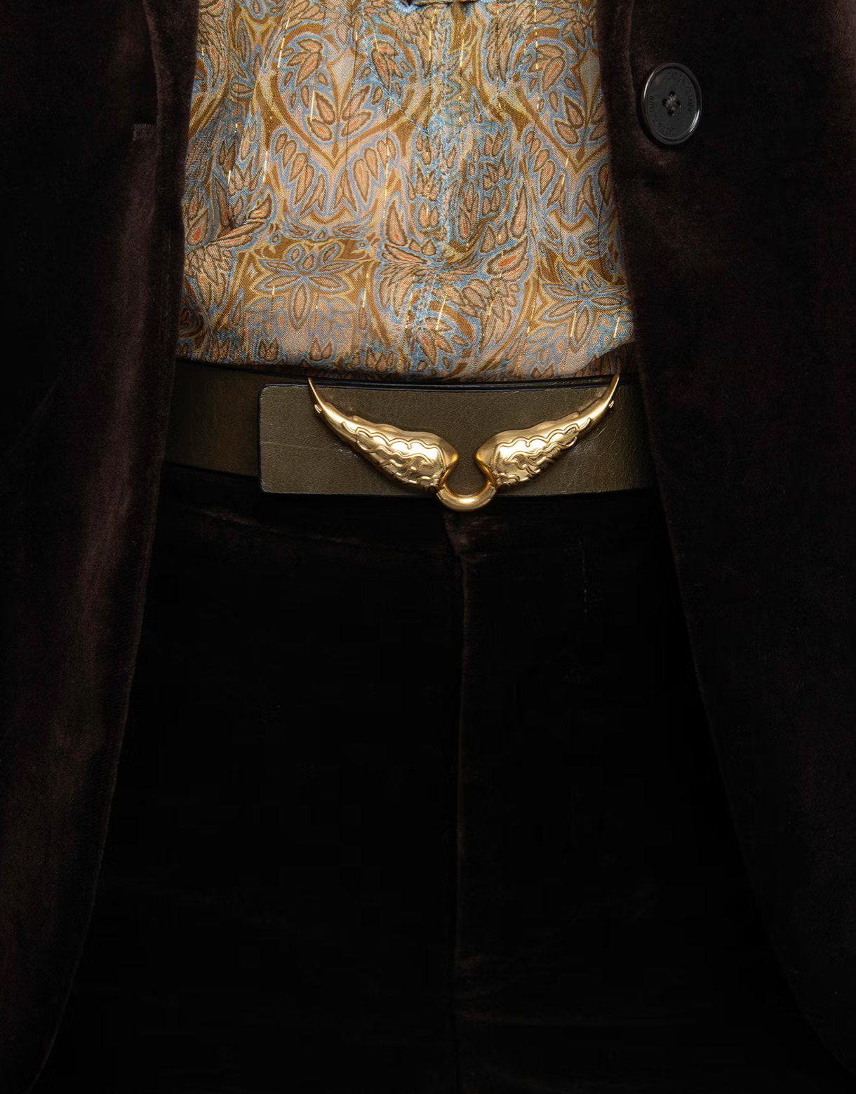 ZADIG AND VOLTAIRE | ROCK REVERSIBLE VINTAGE BELT | NOIR