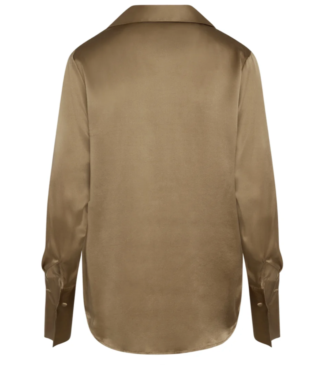 CATHERINE GEE | DARIA FRENCH CUFF SILK BLOUSE | MOCHA