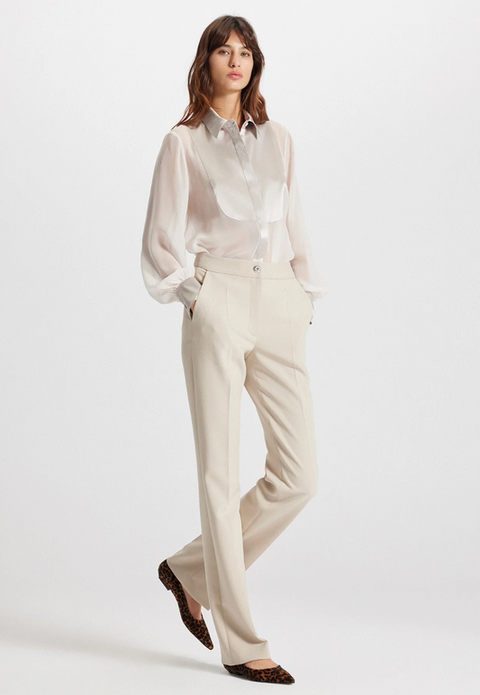 THEO | IDALIA PLASTERON CHIFFON BLOUSE | STONE