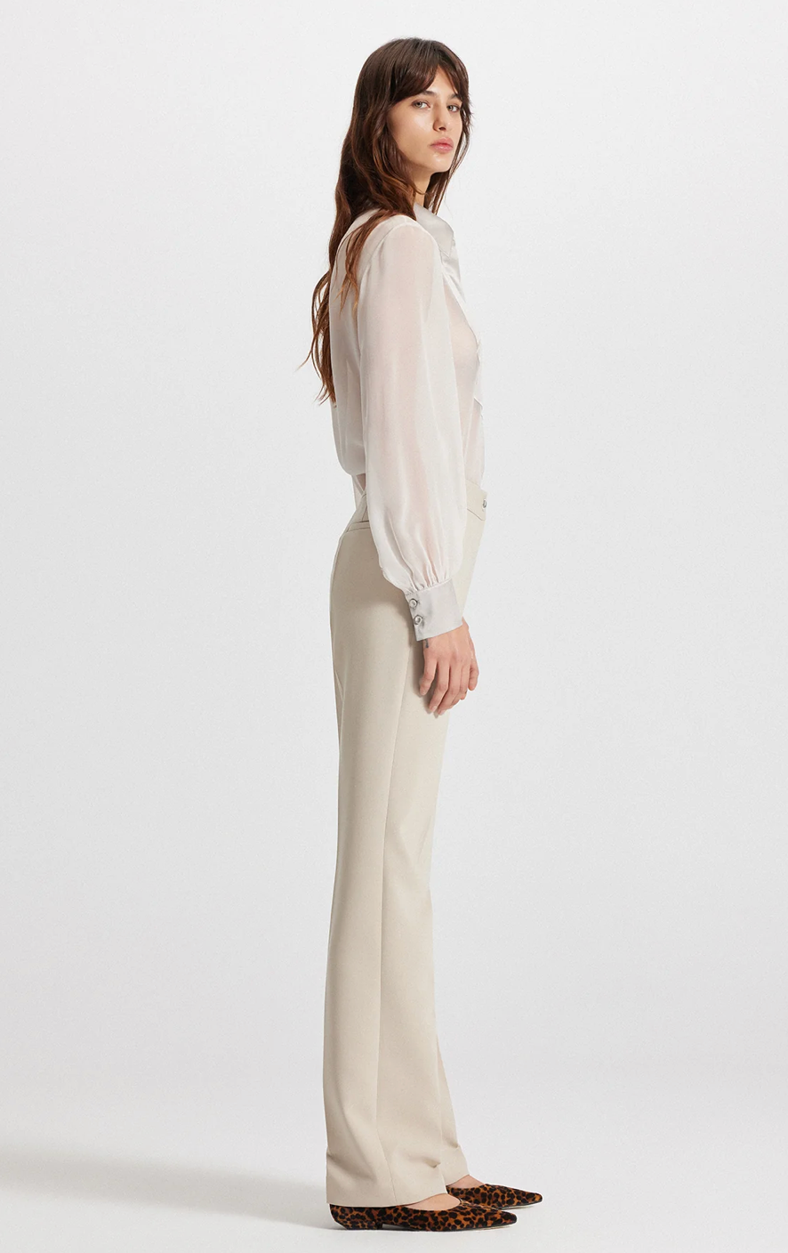 THEO | IDALIA PLASTERON CHIFFON BLOUSE | STONE