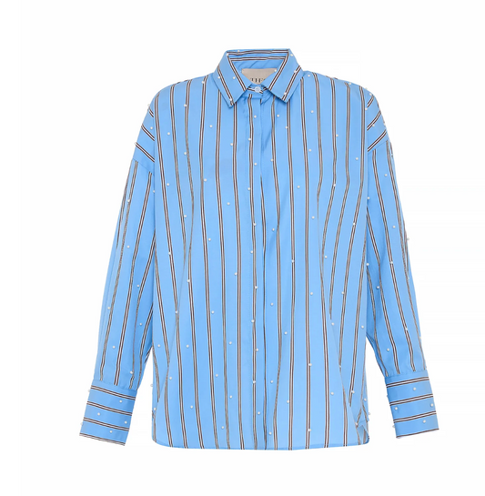 THEO | ECHO PEARLY SHIRT | RETRO BLUE/PEARL