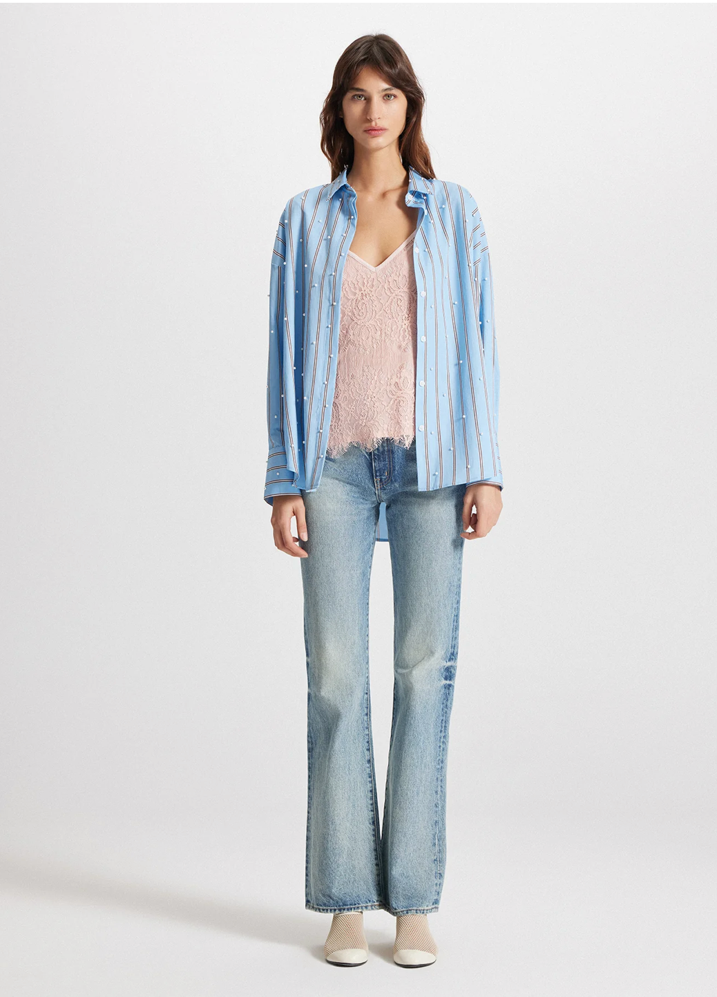 THEO | ECHO PEARLY SHIRT | RETRO BLUE/PEARL