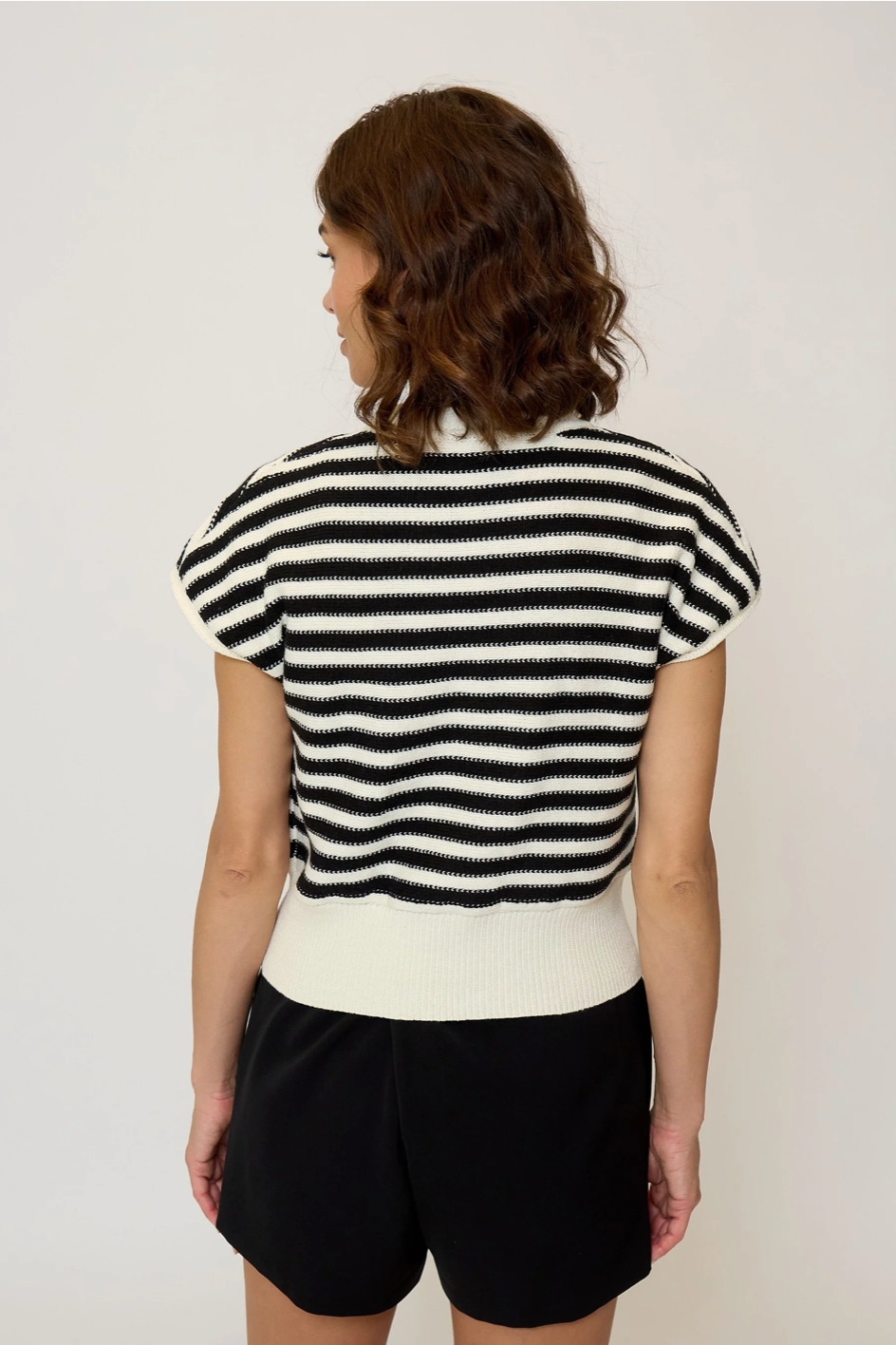 CENTRAL PARK WEST | OLIVE STRIPED STITCH DOLMAN | BONE