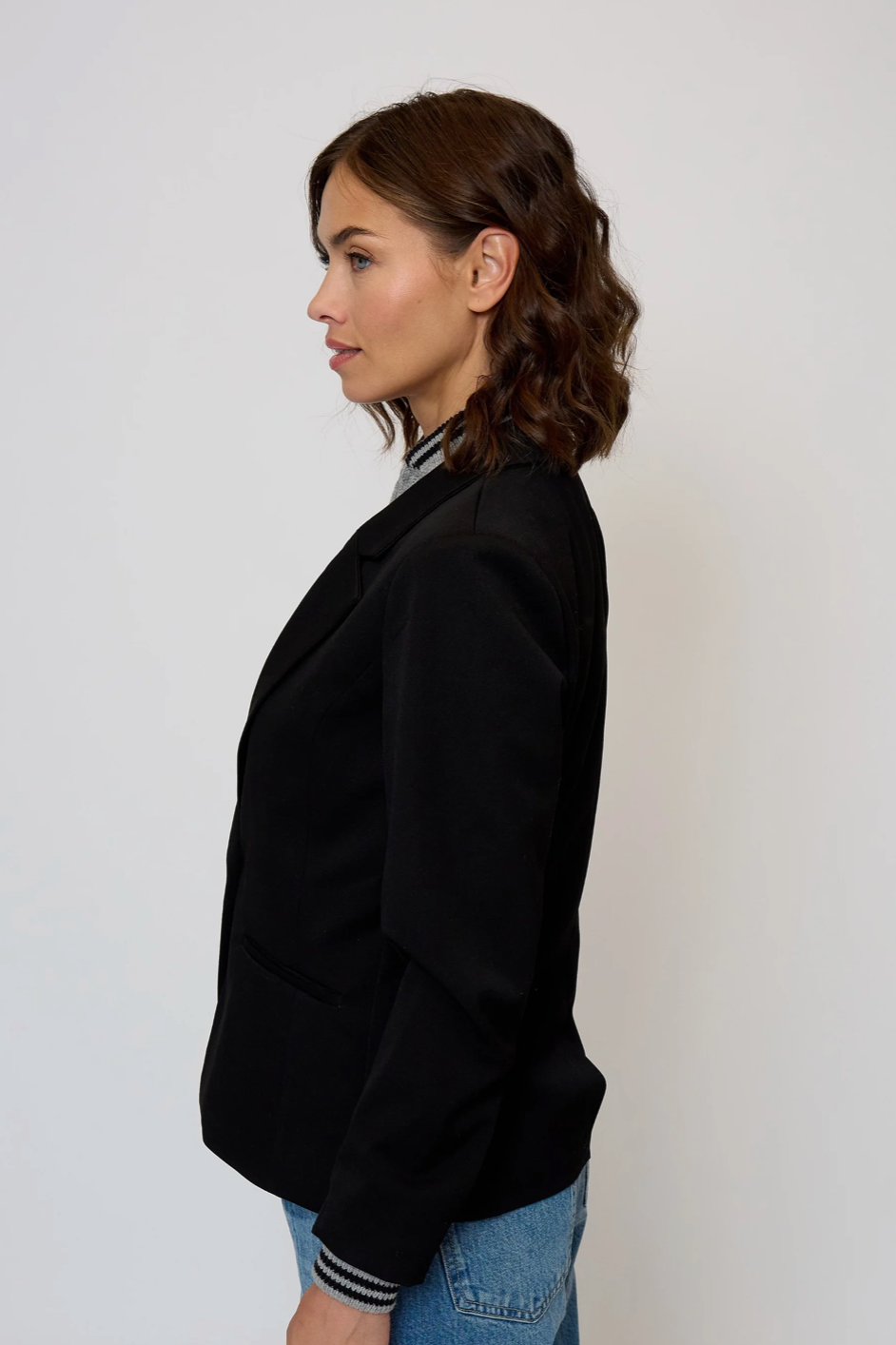 CENTRAL PARK WEST | MARIBEL PONTE BLAZER WITH DICKEY | BLACK