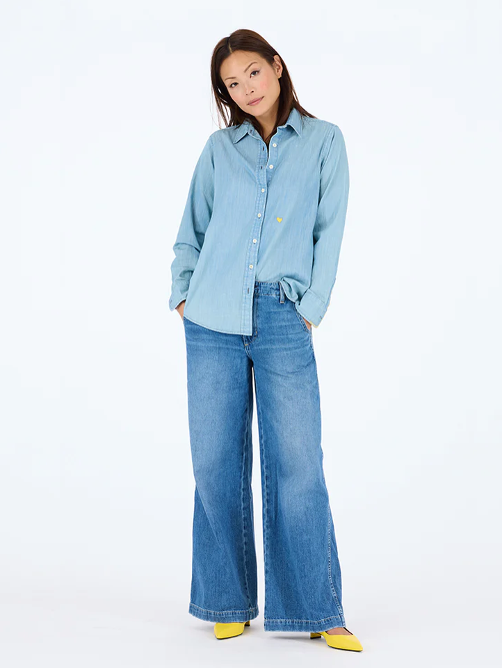 KERRI ROSENTHAL | MIA SHIRT LOVE | CHAMBRAY BLUE