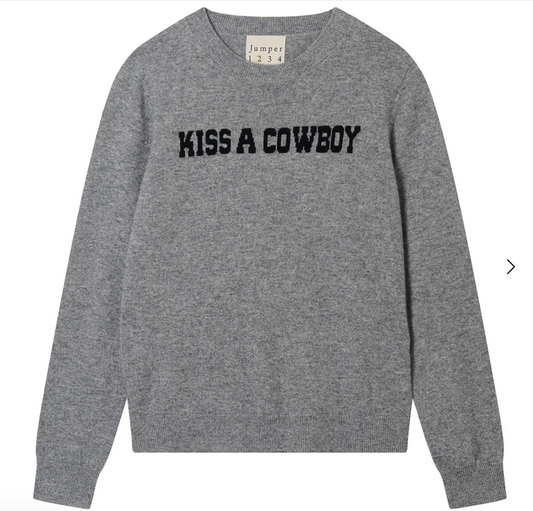 JUMPER 1234 | KISS A COWBOY CREW | MID GREY & BLACK