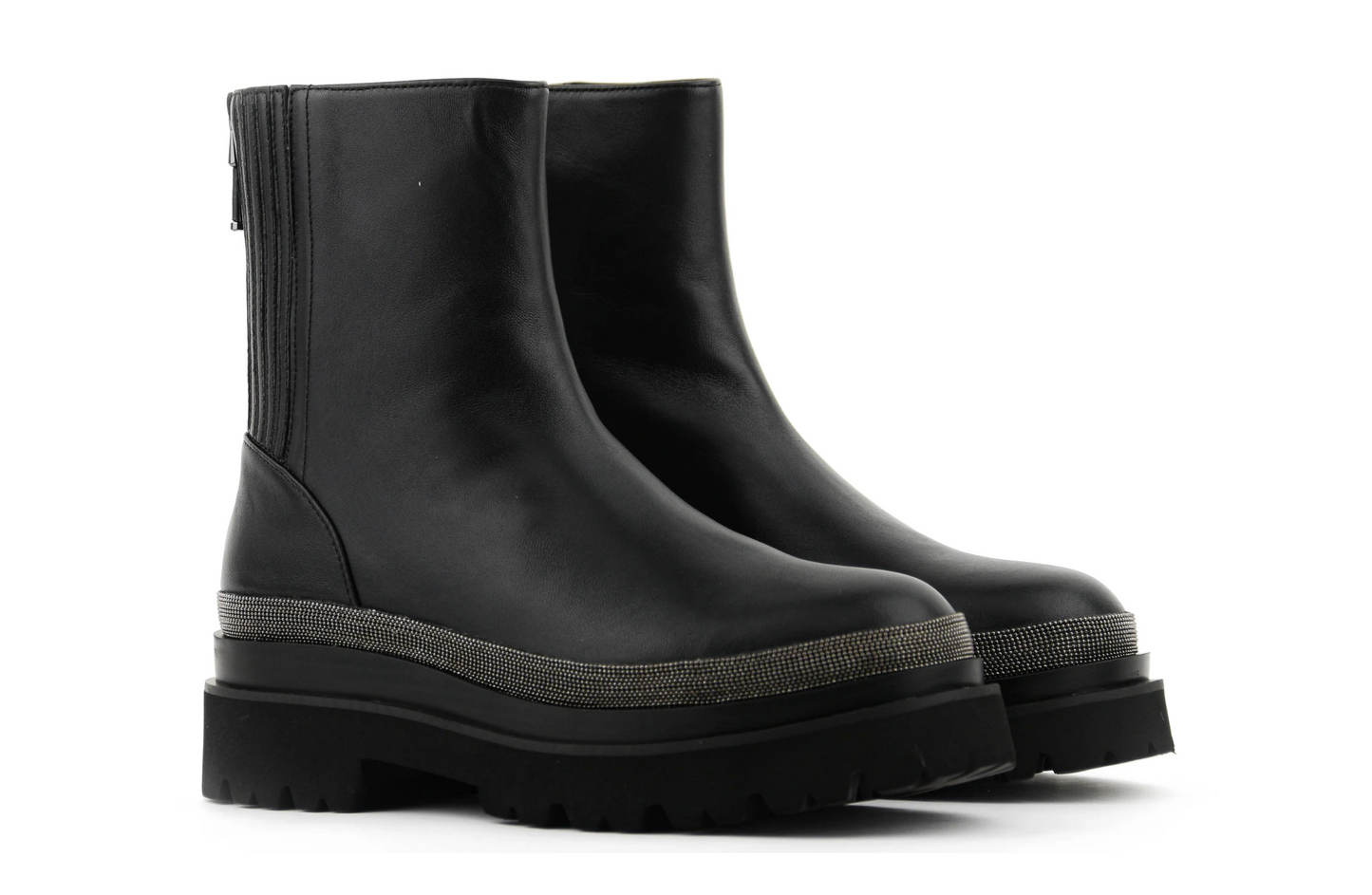 LOLA CRUZ | CHELSEA STRASS BOOT | BLACK