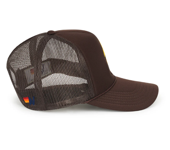 AVIATOR NATION | VINTAGE BOLT TRUCKER HAT | BROWN