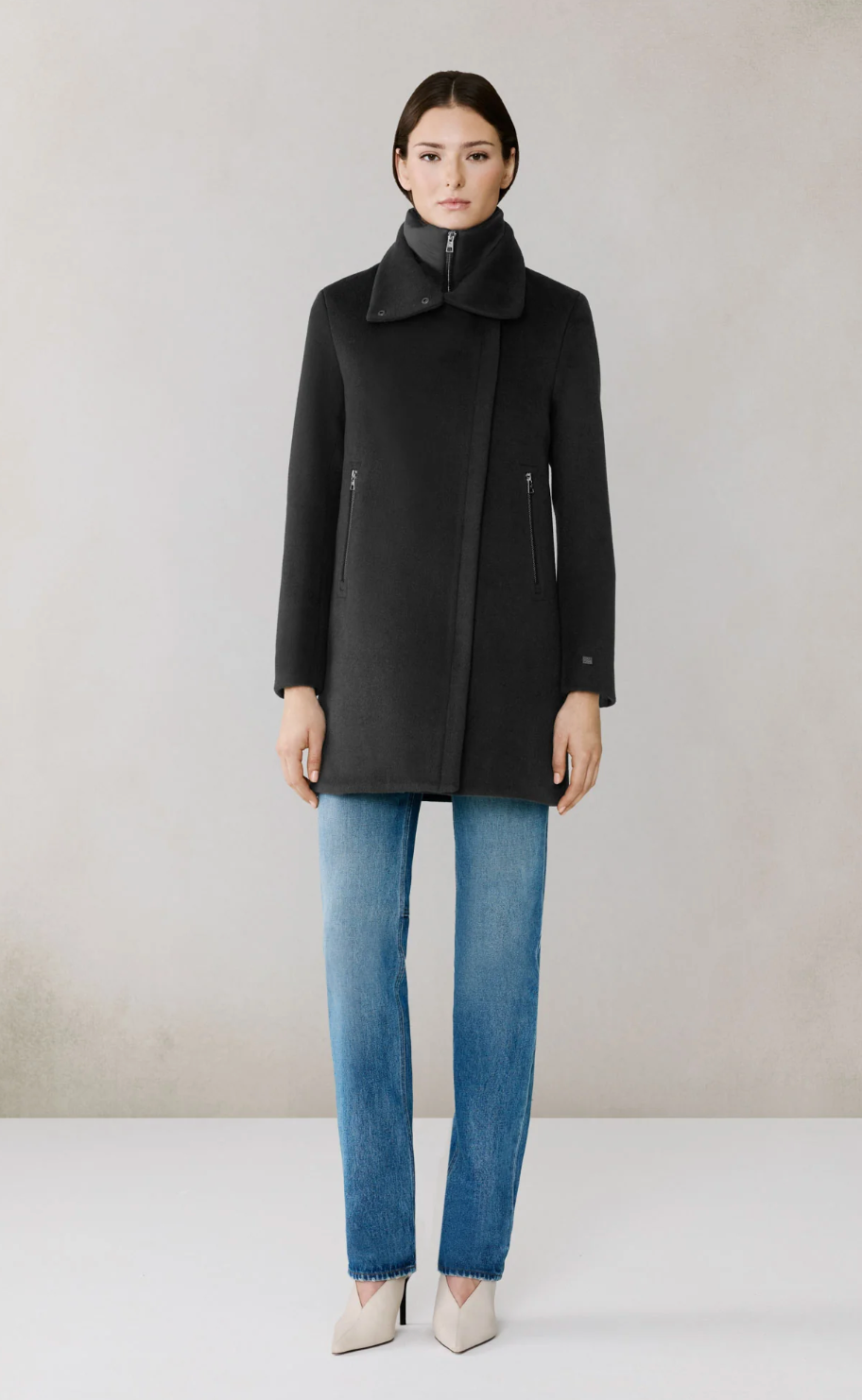 SOIA & KYO | ABBI COAT | BLACK-GREY
