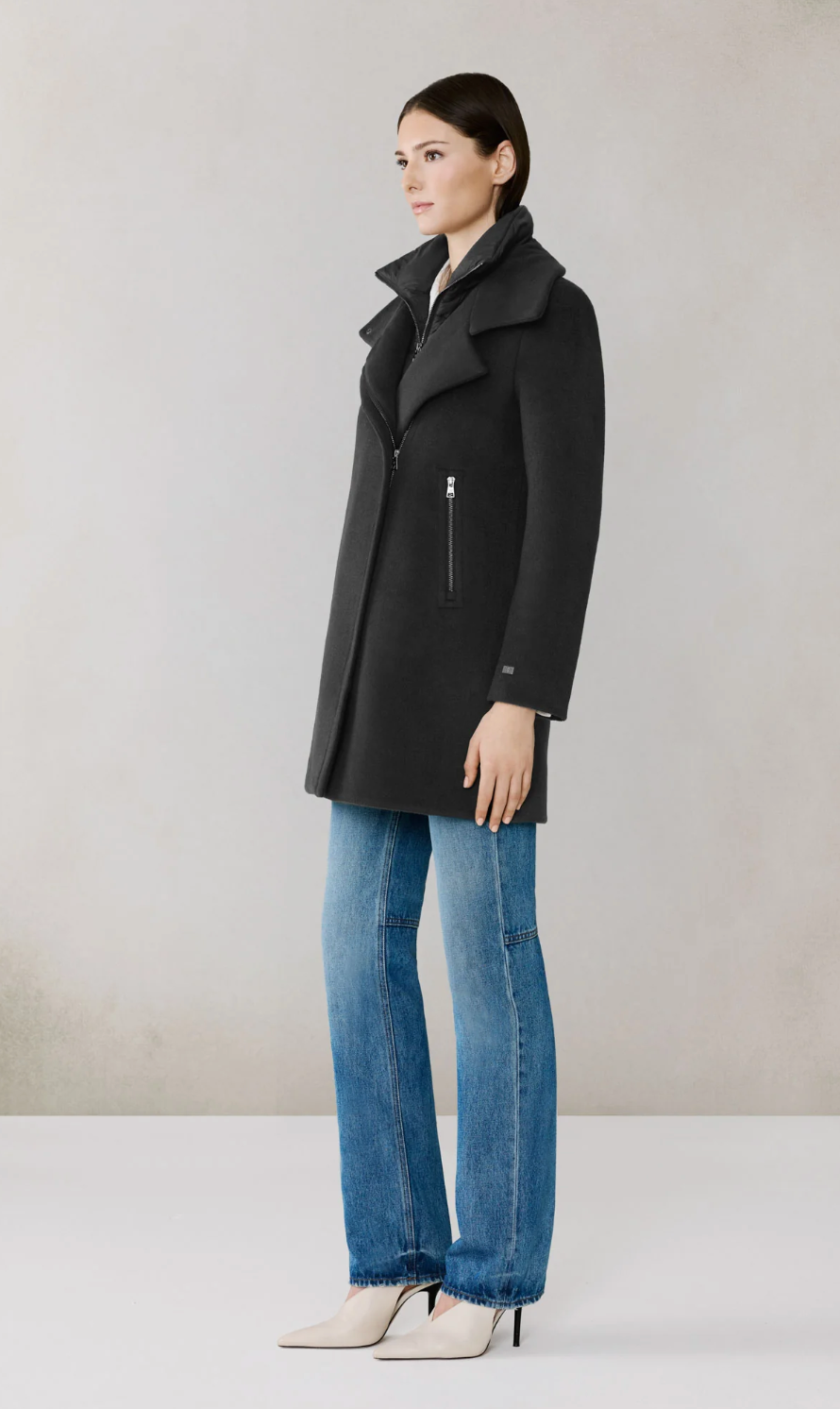 SOIA & KYO | ABBI COAT | BLACK-GREY