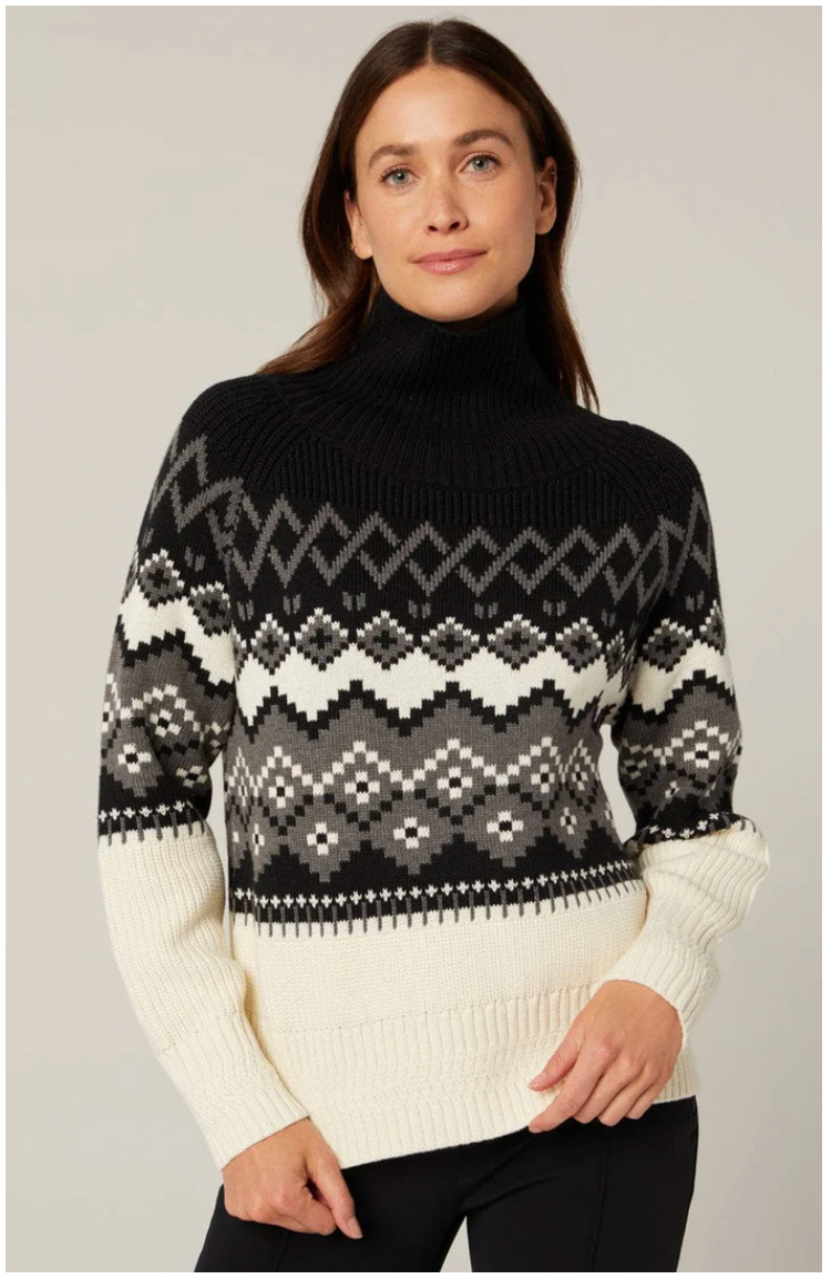 ALP N ROCK | LEIGHTON MOCKNECK SWEATER | BLACK