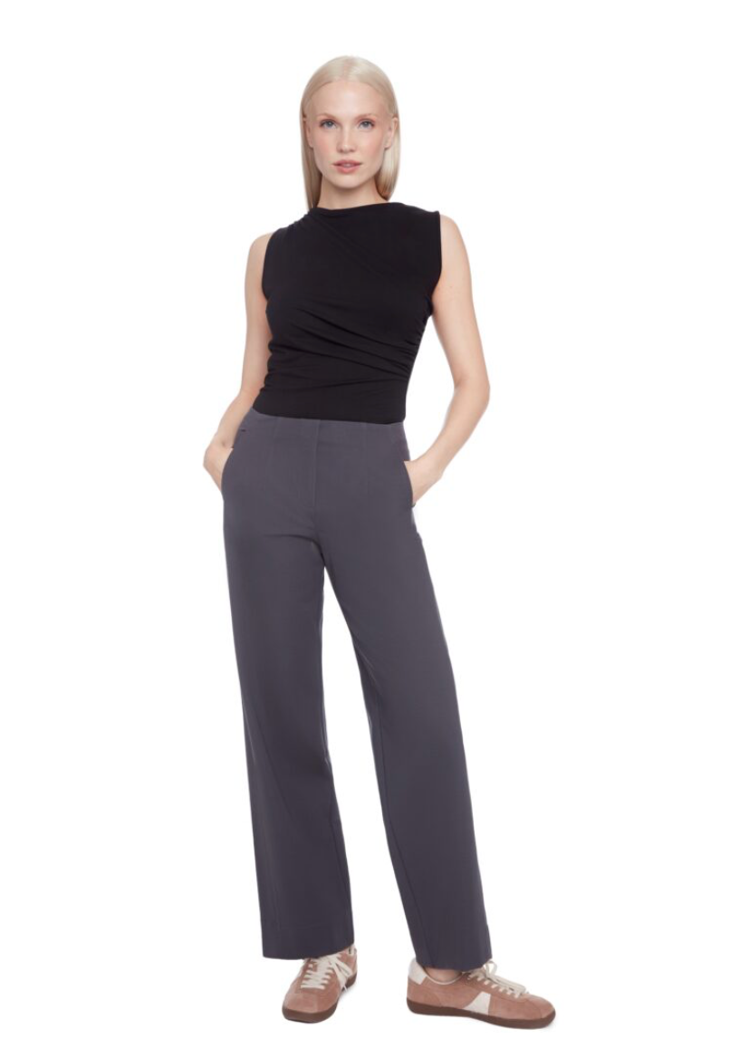 ILTM | SOLID COMPRESSION WIDE LEG PANT | SLATE