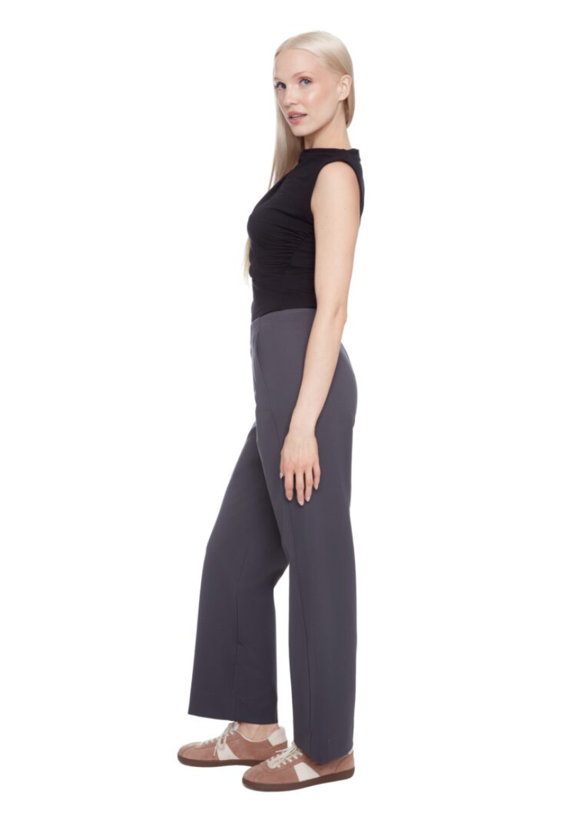 ILTM | SOLID COMPRESSION WIDE LEG PANT | SLATE