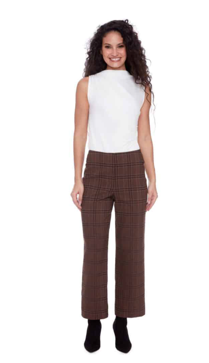 ILTM | TECHNO WIDE LEG CROPPED PANT | CHESTNUT