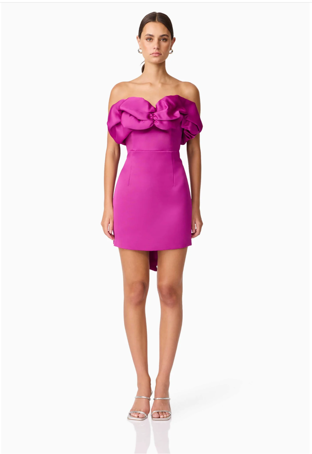 fitted lace wedding dress Moana Floral Embellished Mini Dress in Purple – Elliatt main image 0