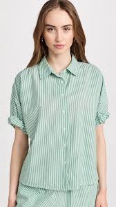 XIRENA | TEDDY SHIRT | TRELLIS GREEN