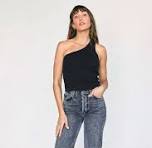 PERFECTWHITETEE | STRUCTURE ONE SHOULDER | BLACK