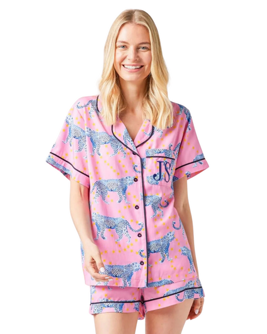 KATIE KIME | COSMIC CHEETAH PJ SET | PINK